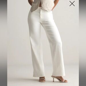 Quince Women's White Flare & Wide Leg Jeans